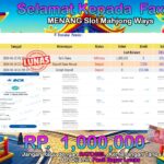 BUKTI JACKPOT SLOT MAHJONG WAYS TERPERCAYA DI INDONESIA TGL 25-06-2024