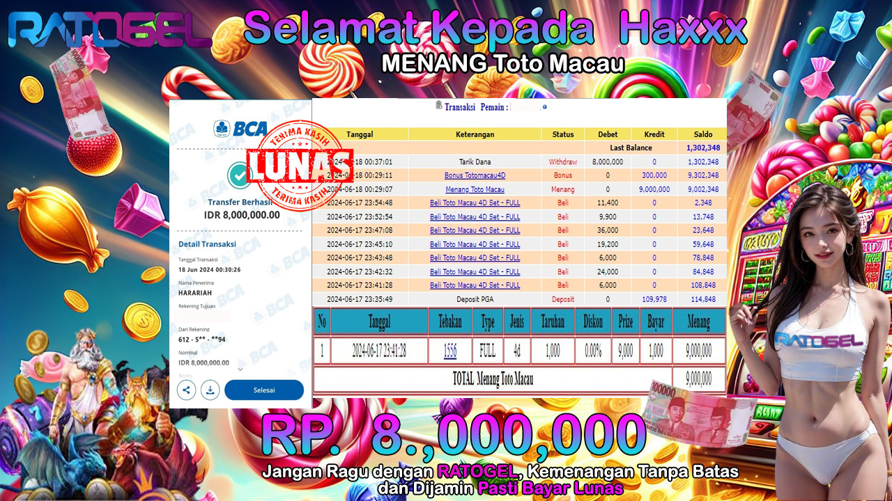 BUKTI JACKPOT TOGEL TOTO MACAU TERPERCAYA DI INDONESIA