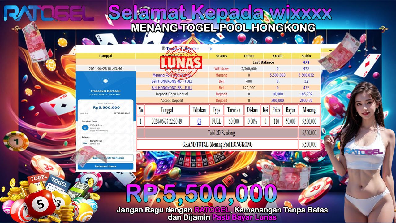 BUKTI JACKPOT TOGEL POOL HONGKONG TERPERCAYA DI INDONESIA