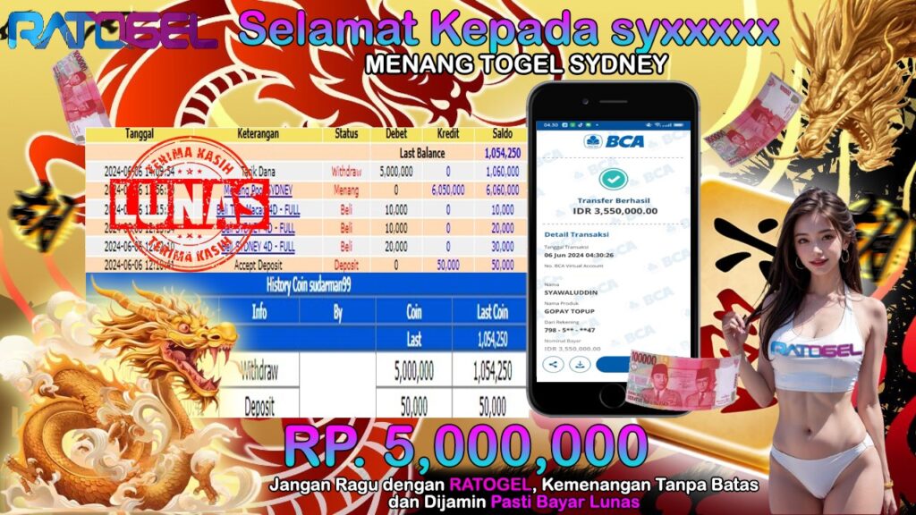 BUKTI JP SLOT DAN TOGEL TERPERCAYA DI INDONESIA TGL 06-06-2024